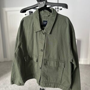 GAP Khaki Green Jean Jacket